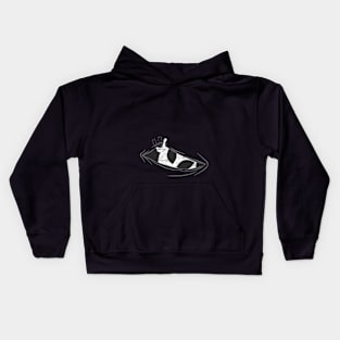 Funny Cute Visitor Alien Looks Out Of Belly Kids Hoodie